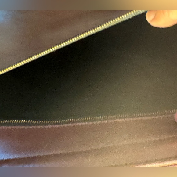 Vintage Hazel High End Business Brown Zip File Case Briefcase - Picture 5 of 10